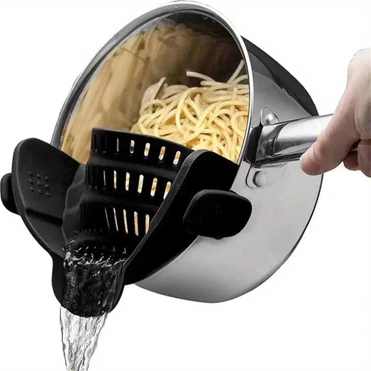 Clip-On Pot Strainer – Universal Silicone Kitchen Drainer