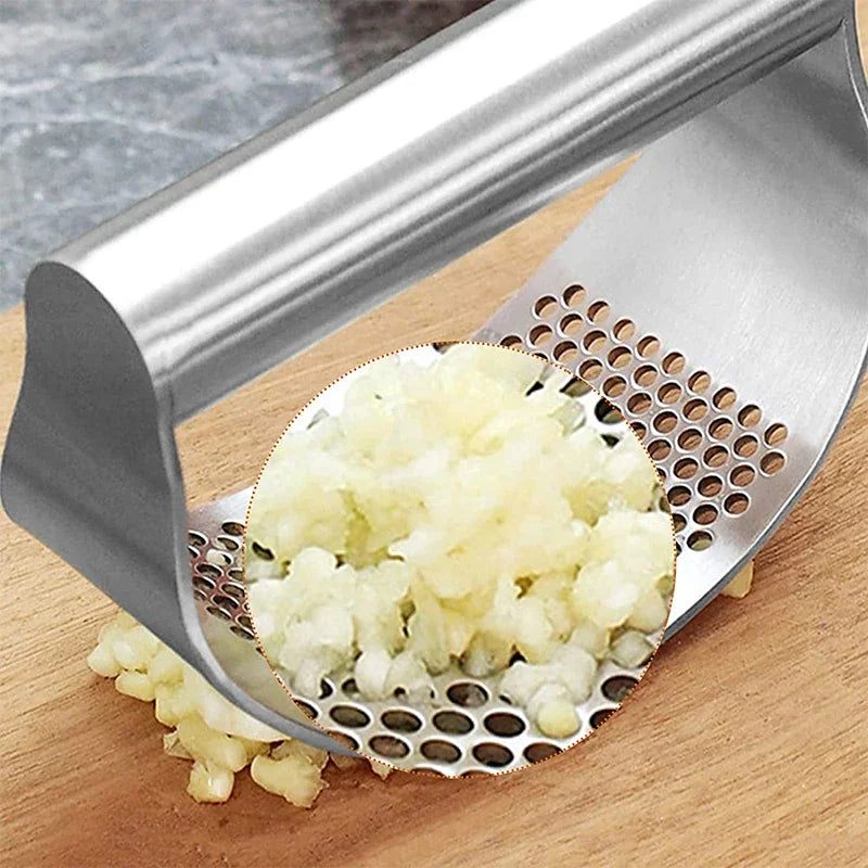 RockCrush™ Stainless Garlic Rocker™ – Hands‑Free Garlic & Ginger Crusher