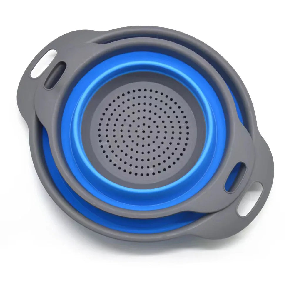 FlexiCol™ Collapsible Silicone Colander with Handle – Space-Saving Strainer