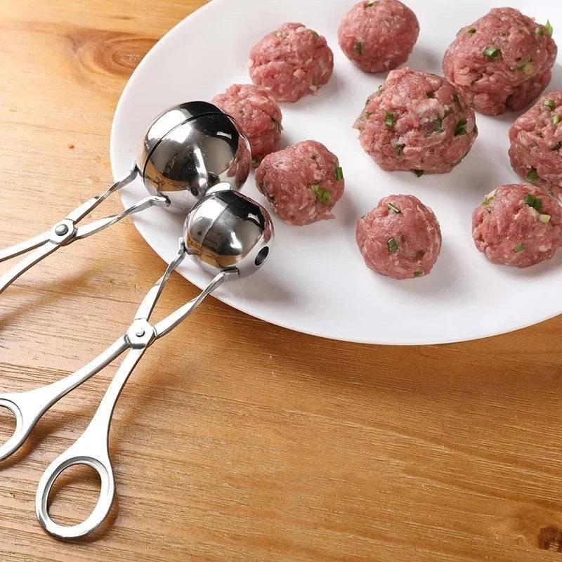 BallBuddy™ Stainless Steel Clip-On Meat & Rice Ball Maker
