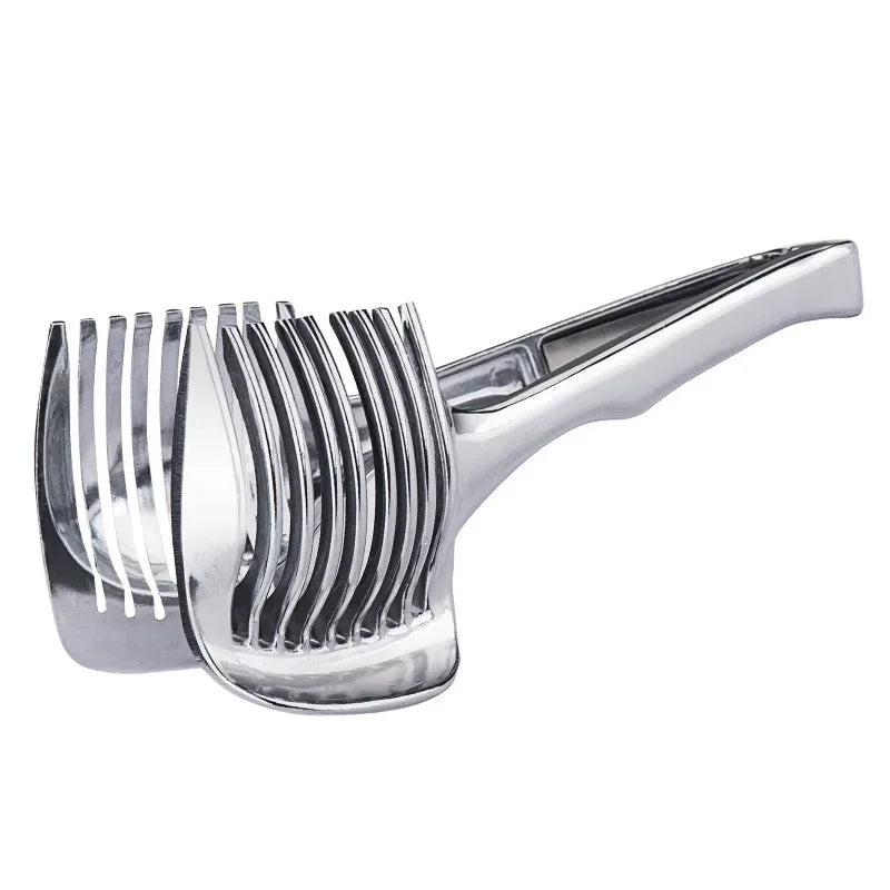 SliceMate™ Stainless Clip‑On Fruit & Veggie Slicer