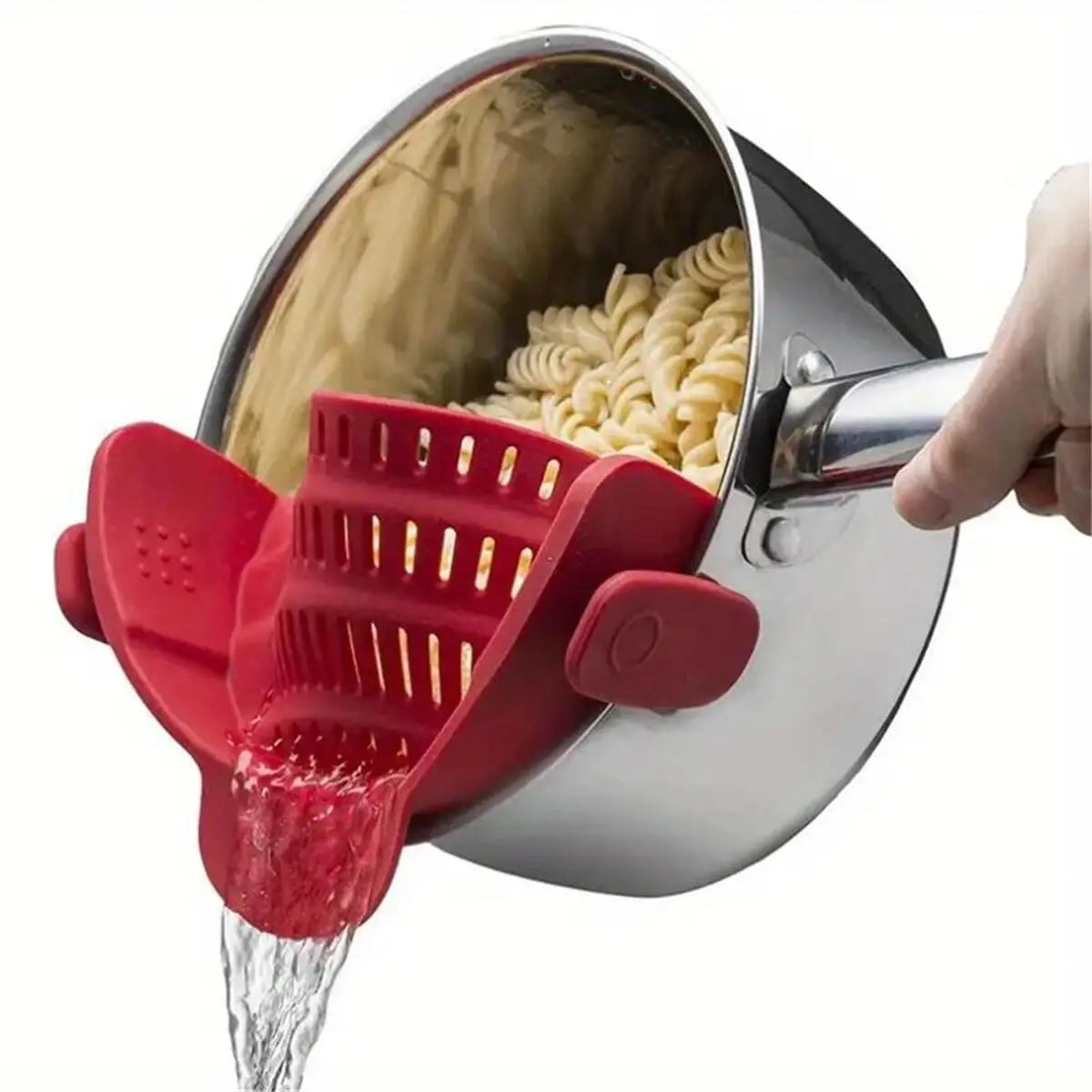 Clip-On Pot Strainer – Universal Silicone Kitchen Drainer