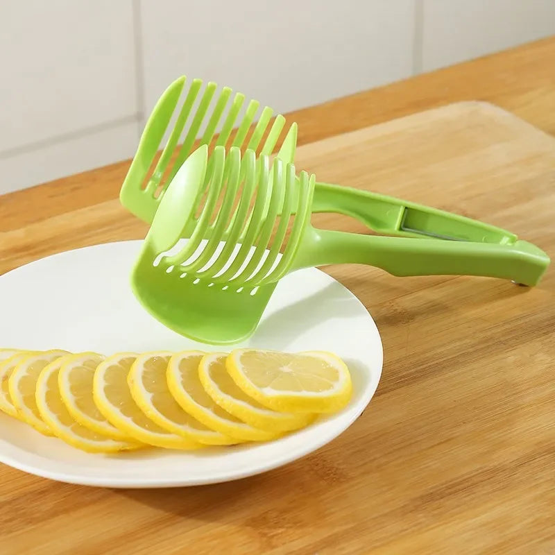 SliceMate™ Stainless Clip‑On Fruit & Veggie Slicer