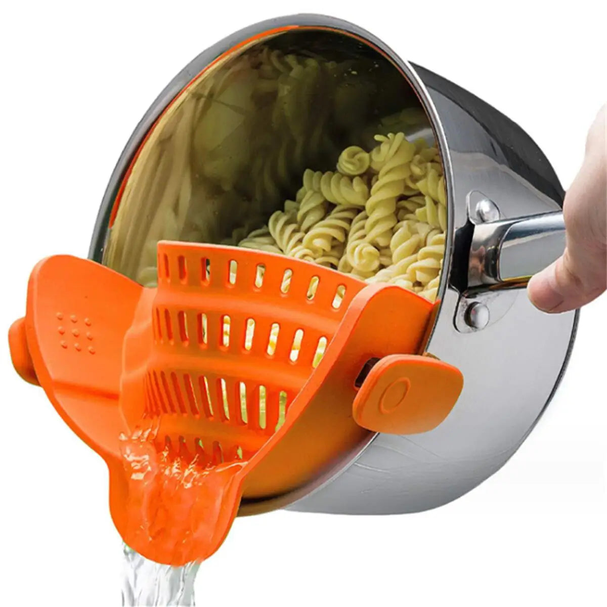 Clip-On Pot Strainer – Universal Silicone Kitchen Drainer