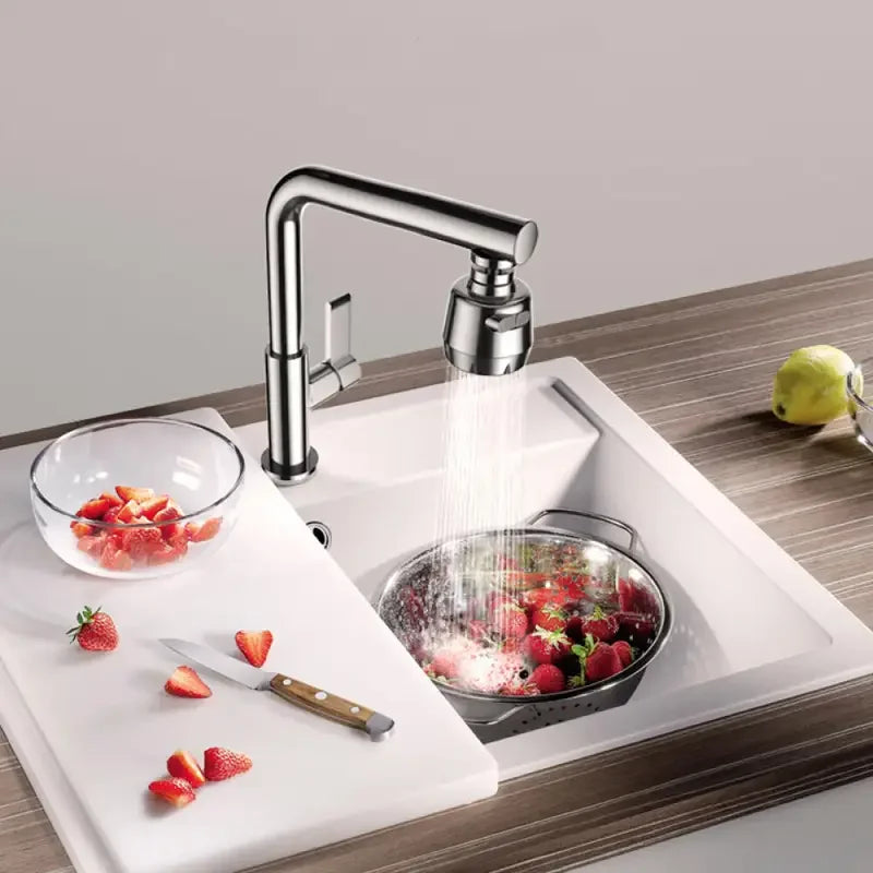 AquaSpin™ 360° Universal Faucet Nozzle – Dual‑Mode Water-Saving Adapter