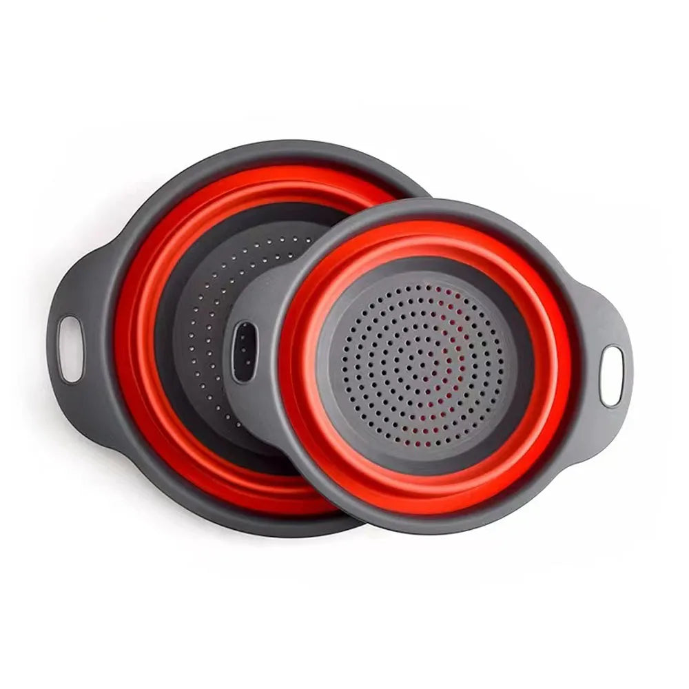 FlexiCol™ Collapsible Silicone Colander with Handle – Space-Saving Strainer