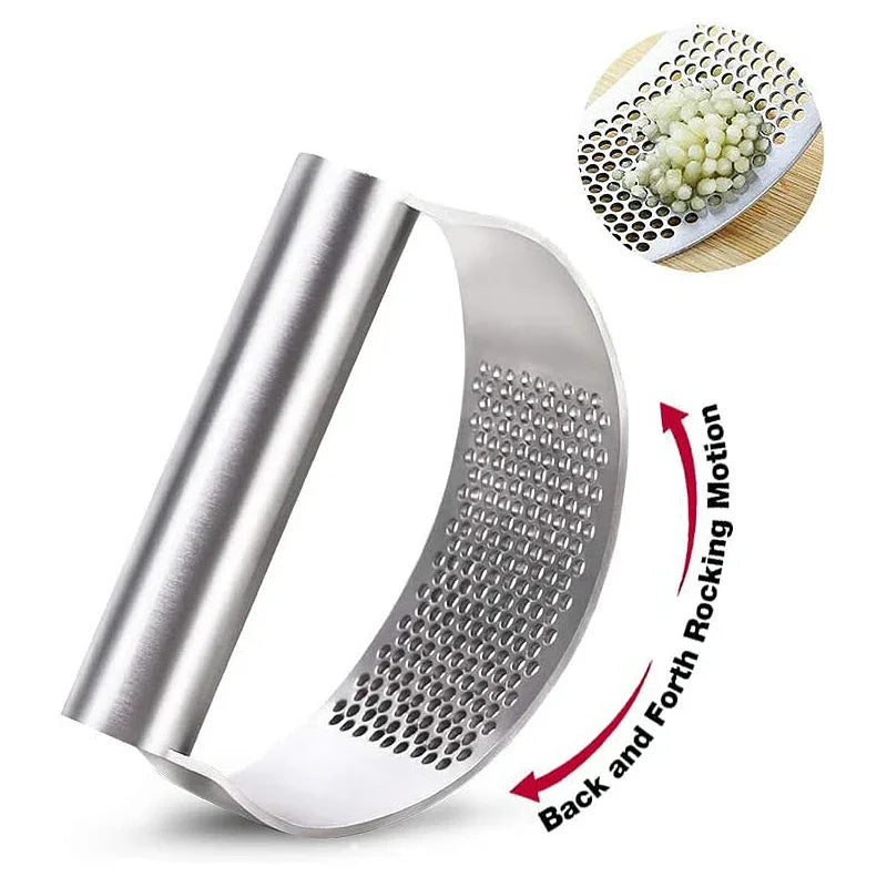 RockCrush™ Stainless Garlic Rocker™ – Hands‑Free Garlic & Ginger Crusher