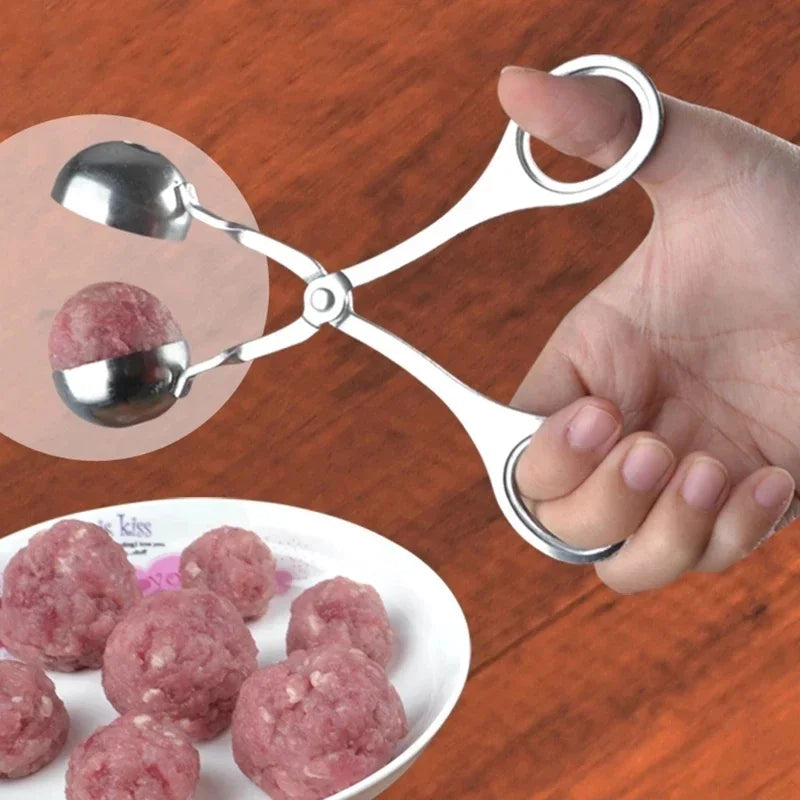 BallBuddy™ Stainless Steel Clip-On Meat & Rice Ball Maker