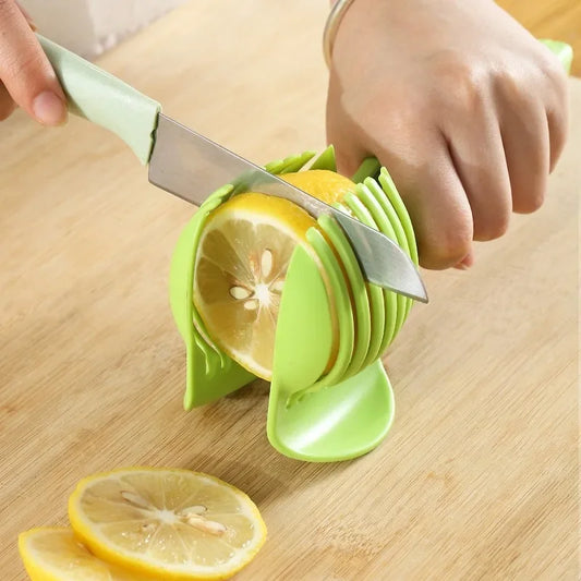 SliceMate™ Stainless Clip‑On Fruit & Veggie Slicer