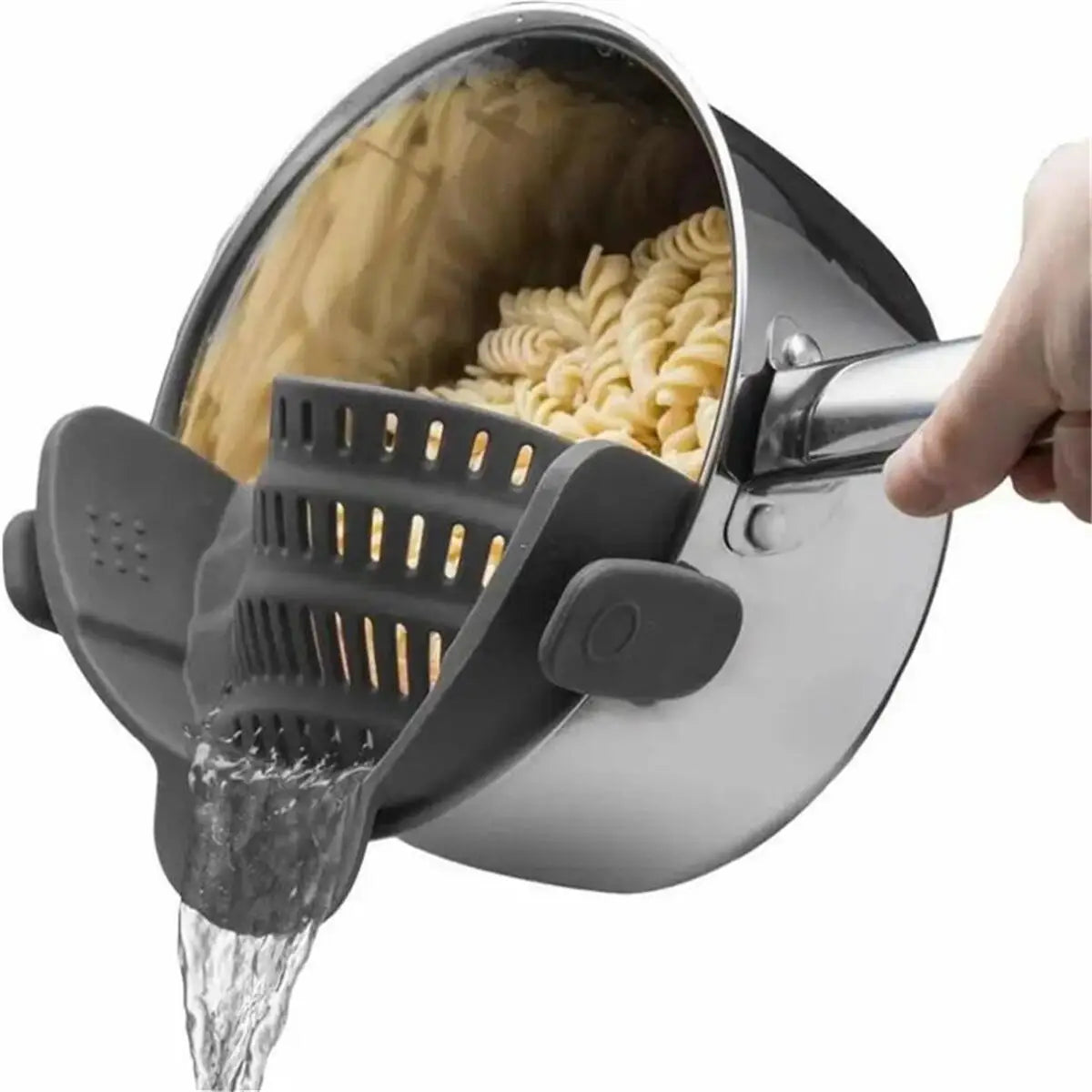 Clip-On Pot Strainer – Universal Silicone Kitchen Drainer