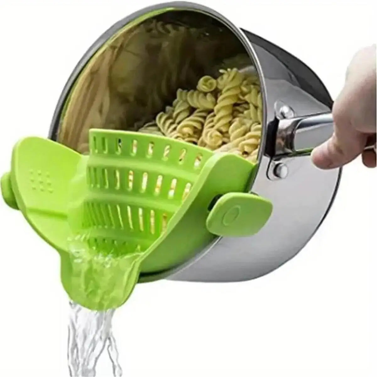 Clip-On Pot Strainer – Universal Silicone Kitchen Drainer