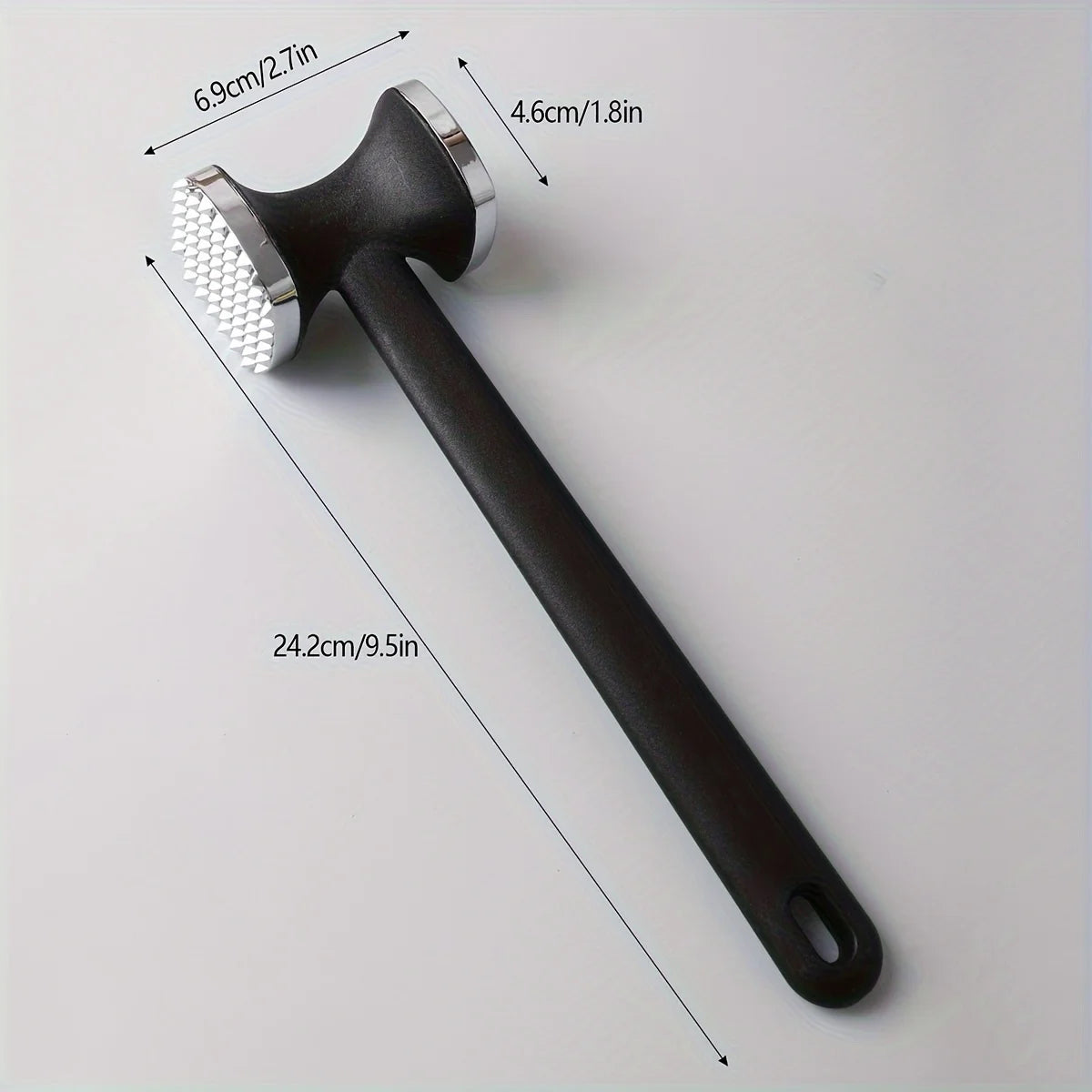 PowerStrike™ Heavy-Duty Meat Mallet – Stainless Steel, Rubber Grip