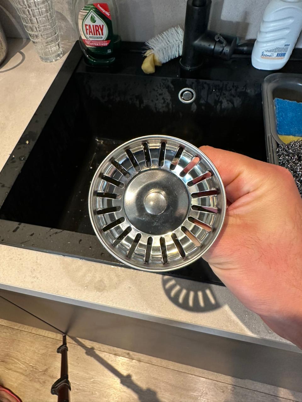 304 Stainless Steel Sink Strainer – 78–84mm Anti-Clog Filter