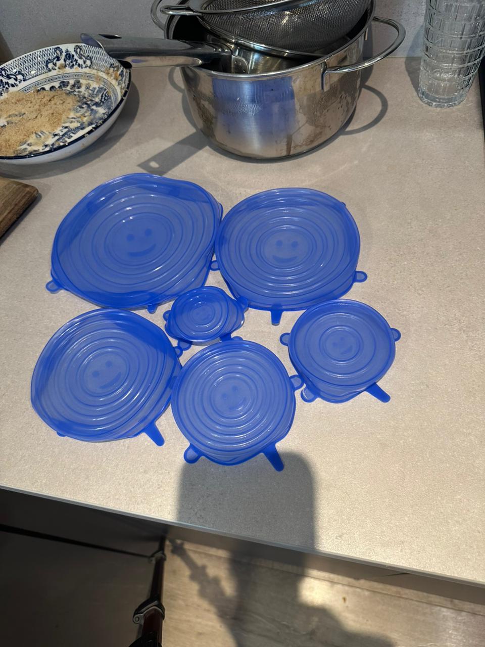 Reusable Silicone Stretch Lids (6-Pack) – Airtight Food Covers
