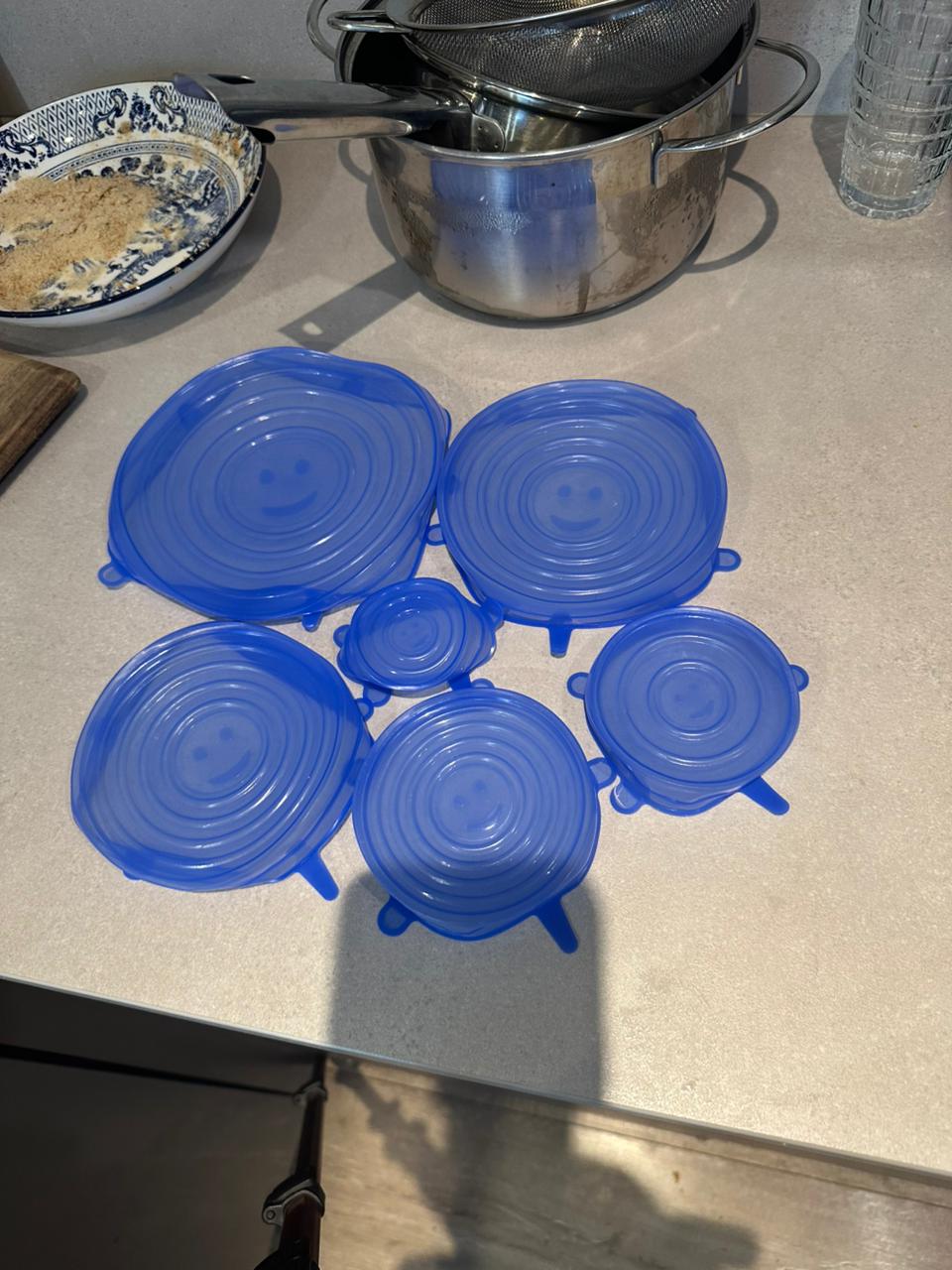 Reusable Silicone Stretch Lids (6-Pack) – Airtight Food Covers