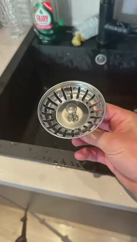 304 Stainless Steel Sink Strainer – 78–84mm Anti-Clog Filter